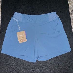 PATAGONIA Women's Lightweight Tech Shorts Pigeon Blue Size Small Hiking NEW